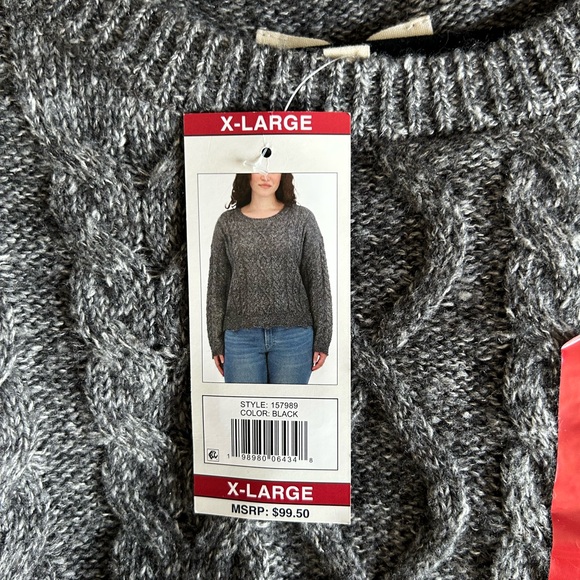 Lucky Brand Sweaters - BNWT Lucky Brand Cable Knit Women's Sweater - Grey - X-Large
